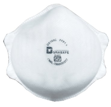 Durasafe FFP1 DS 160C Dust Mask with Activated Carbon | Odor Control and Protection from Non-Toxic Dust & Mist | Comfortable Cup Design for Painting, Grinding & Construction Safety Use UAE Value Pack